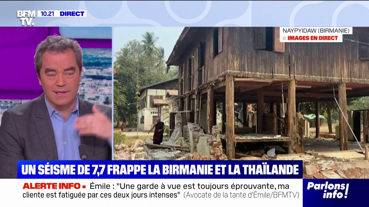 Un puissant séisme de magnitude 7,7 en Birmanie, des secousses ressenties jusqu'en Thaïlande et en Chine