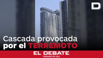 El terremoto de Birmania provoca una cascada artificial en uno de los edificios del epicentro