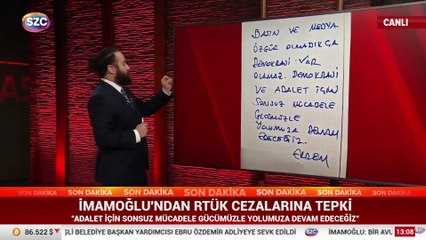 İmamoğlu'ndan RTÜK cezalarına tepki