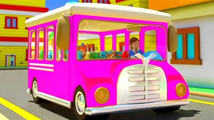 Wheels On The Bus - Vehicle Rhymes And Kids Songs