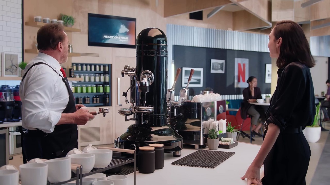 Gal Gadot and Arnold Schwarzenegger Make Action-Packed Coffee ｜ Nobody Hits Like Netflix
