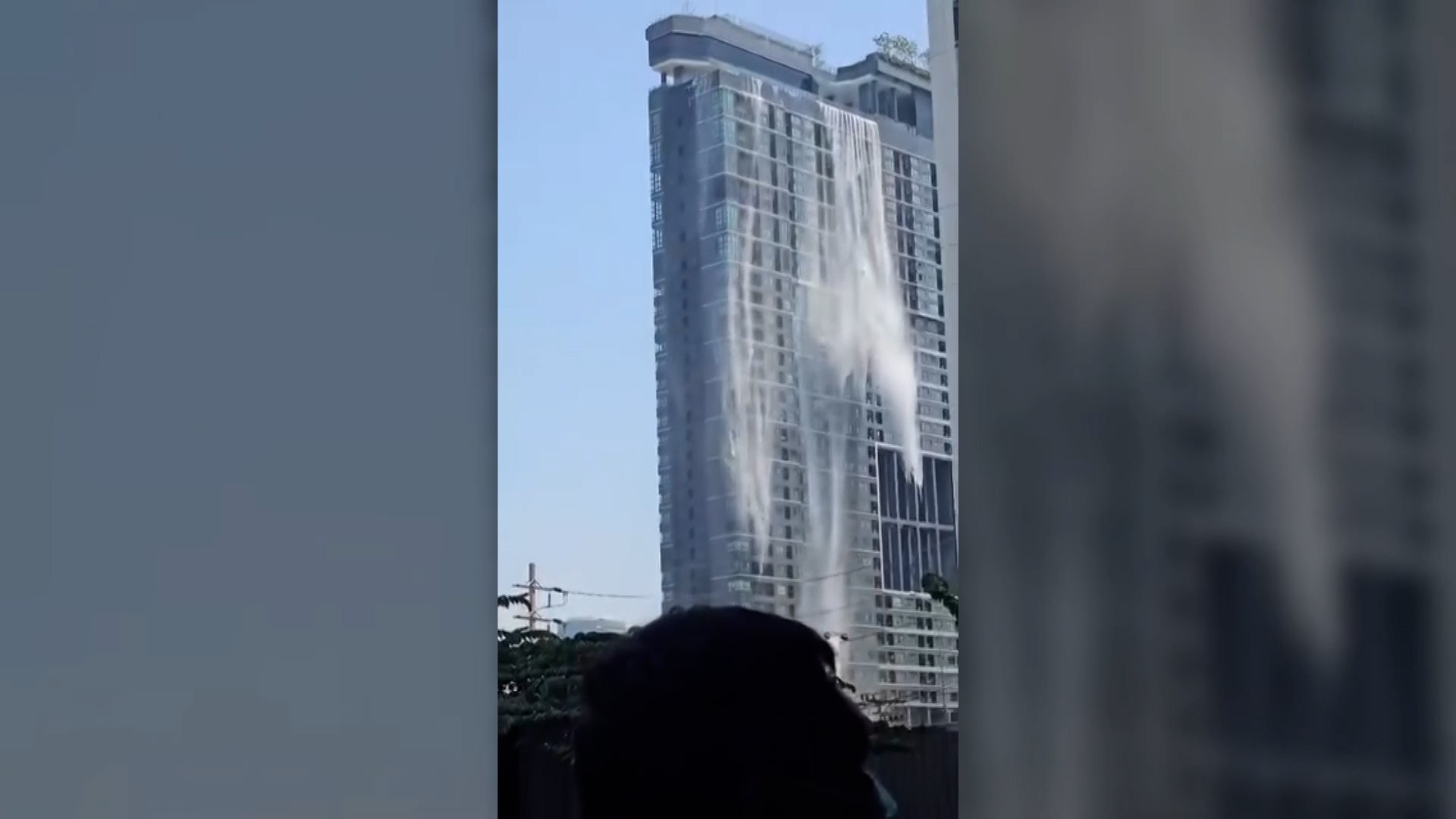 Las piscinas de los hoteles se transforman en cascadas por la fuerza del terremoto en Tailandia