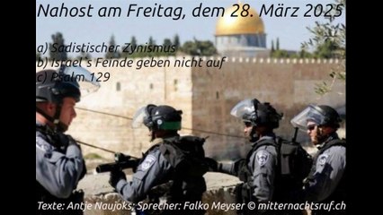Nahost am Freitag, dem 28. März 2025