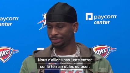 Thunder - Gilgeous-Alexander : “Battre un record, c’est cool, mais on veut le trophée à la fin”