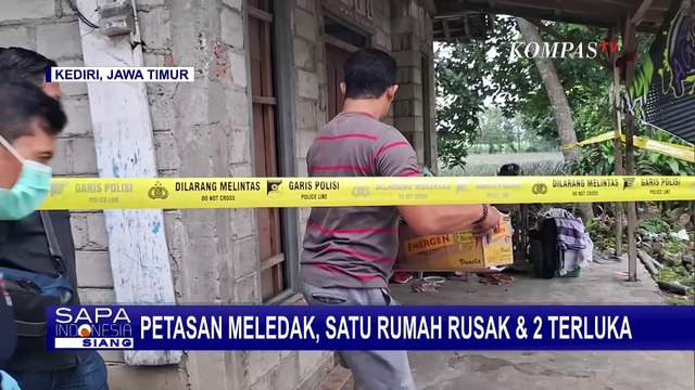 Rumah di Kediri Rusak Parah Akibat Ledakan Petasan, Dua Orang Alami Luka!