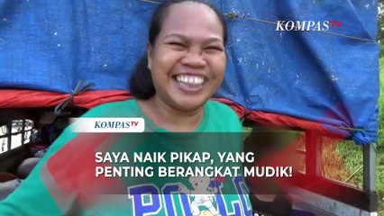 Satu Keluarga Mudik Naik Mobil Pikap: Saya Senang dan Tiap Tahun Begini