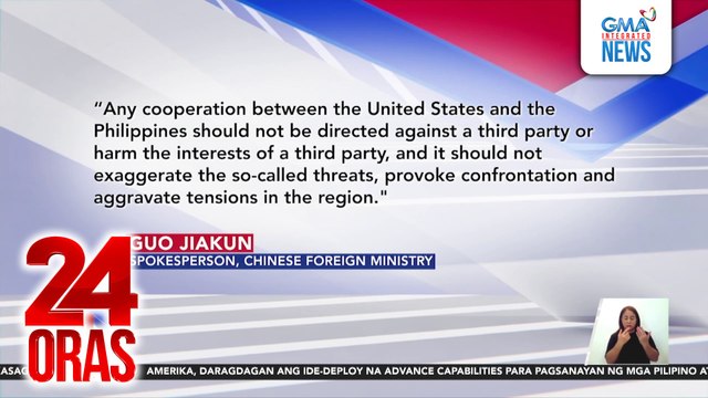 Phl Ambassador to the US kaugnay ng isinasagawang maritime cooperation ng Pilipinas at Amerika: Hindi tayo gumagawa ng conflict | 24 Oras