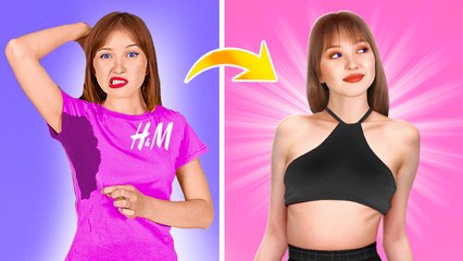 Pink vs Black fashion Challenge | Hacks by 123 GO! UNIVERSE