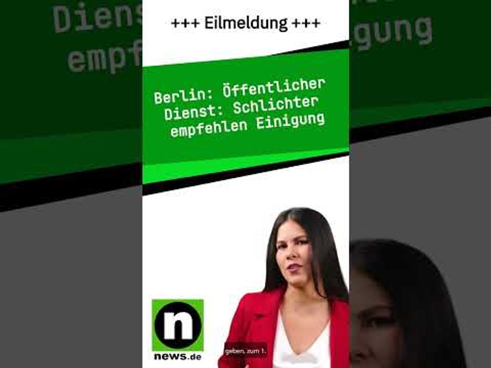 Öffentlicher Dienst: Schlichter empfehlen Einigung