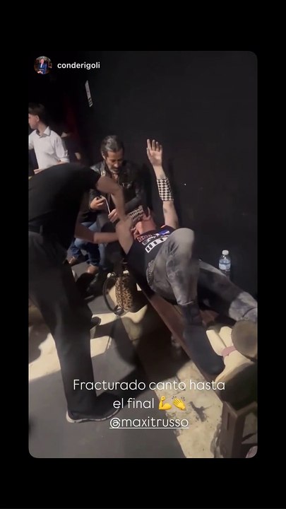 Maxi Trusso se arrojó al público, nadie lo agarró y terminó en el hospital