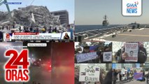 24 Oras: (Part 1) Gusali sa Bangkok, Thailand, gumuho dahil sa lindol na ang sentro ay sa Myanmar; Chinese warship, nagmasid sa joint exercise ng Pilipinas, US, at Japan; ICC Spokesperson sa gitna ng mga protesta: Focus is to apply law..., atbp.