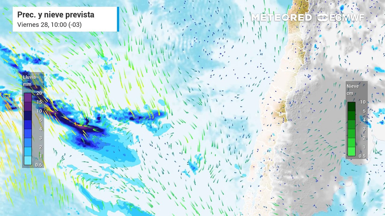 Este domingo llegan las precipitaciones a Santiago y RM con el arrivo de un sistema frontal