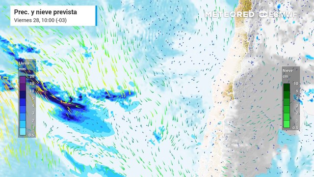 Este domingo llegan las precipitaciones a Santiago y RM con el arrivo de un sistema frontal