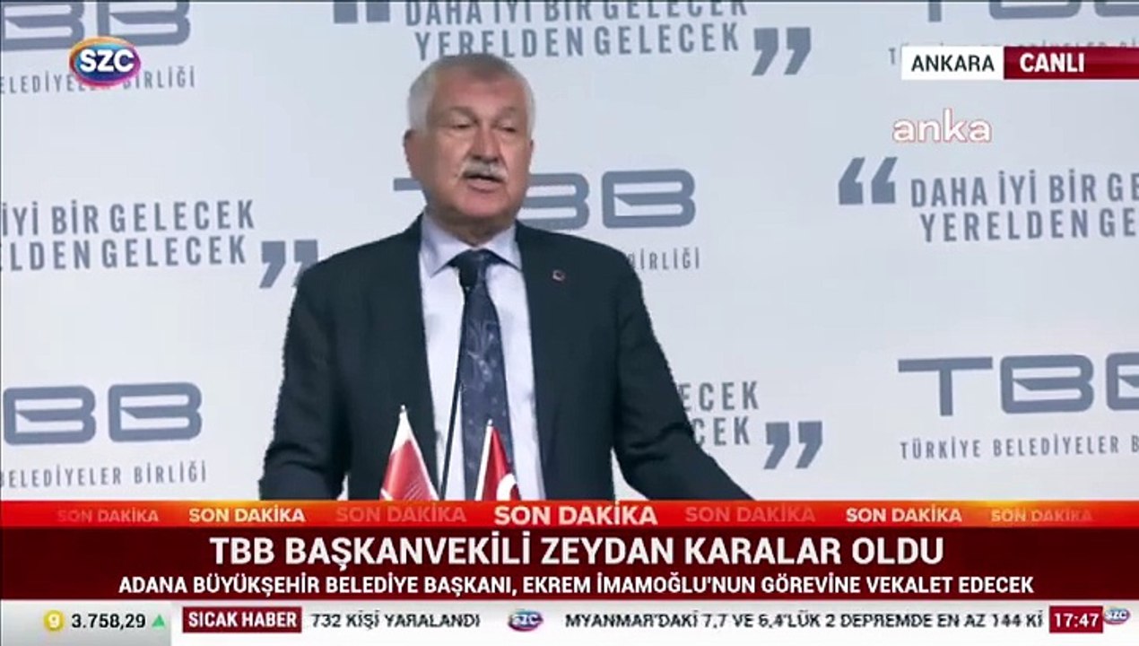 Türkiye Belediyeler Birliği Başkan vekili Zeydan Karalar oldu