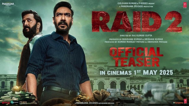 RAID 2 Teaser: Ajay D | Riteish D | Vaani K | Raj Kumar | Abhishek P | Kumar M | Bhushan K,Krishan K