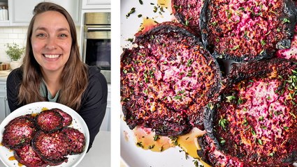 How to Make Smashed Beets with Goat Cheese & Hot Honey
