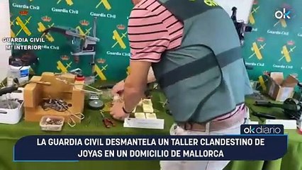 La Guardia Civil desmantela un taller clandestino de joyas en un domicilio de Mallorca