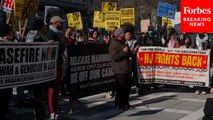 Supporters Of Mahmoud Khalil Hold A Rally Outside Of Court In Newark, New Jersey
