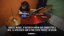 Aquiles Miguel, o baterista mirim que conquistou a web, se apresenta com o Pink Floyd Project em Belém