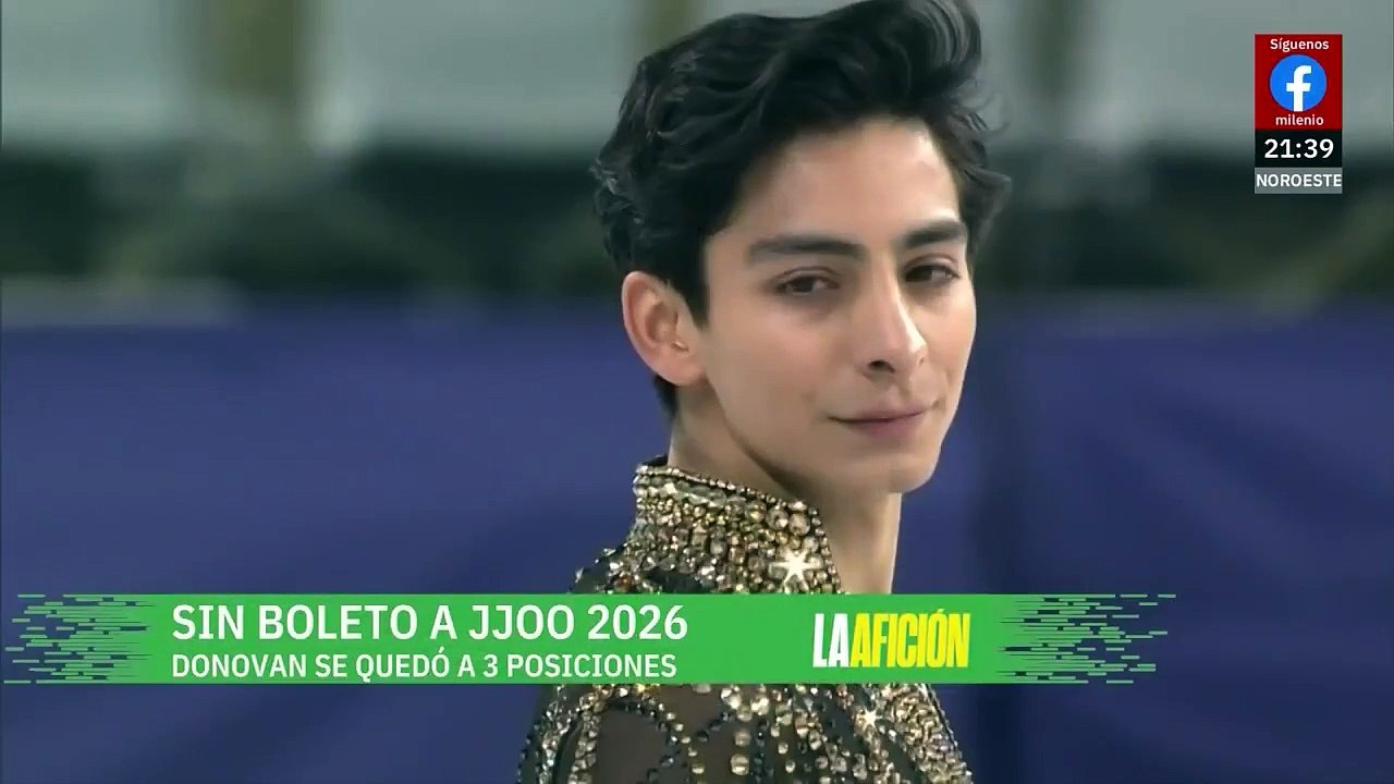 Donovan Carrillo no logra plaza olímpica tras caída en el Mundial de Patinaje