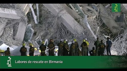 Labores de rescate en Birmania