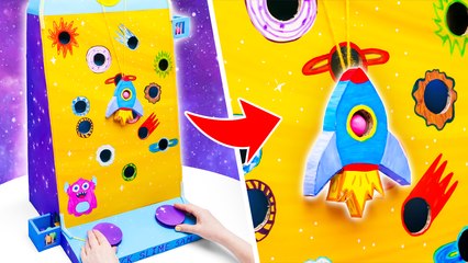 Nous avons construit une FUSÉE pour aller sur la LUNE ! 🚀🌕 Tutoriel de jeu en carton fait maison