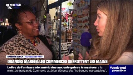 Le public afflue à Saint-Malo pour les grandes marées, pour le plus grand bonheur des commerçants