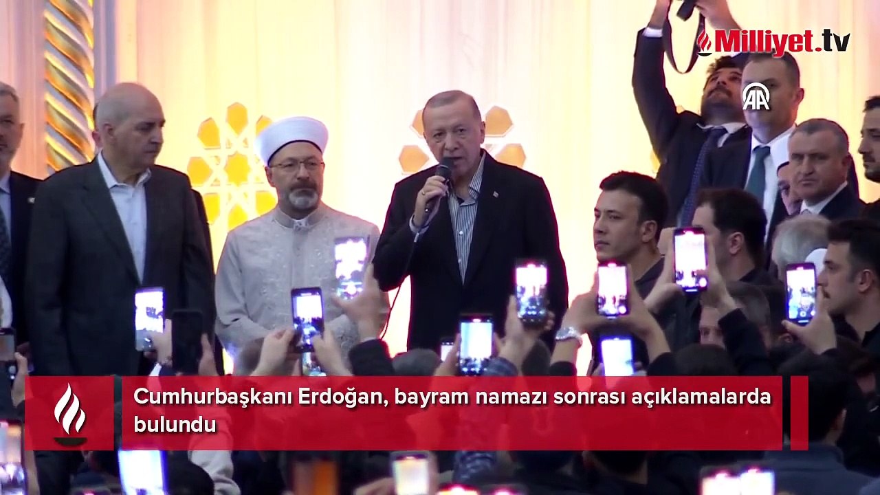 Cumhurbaşkanı Erdoğan, bayram namazı sonrası açıklamalarda bulundu