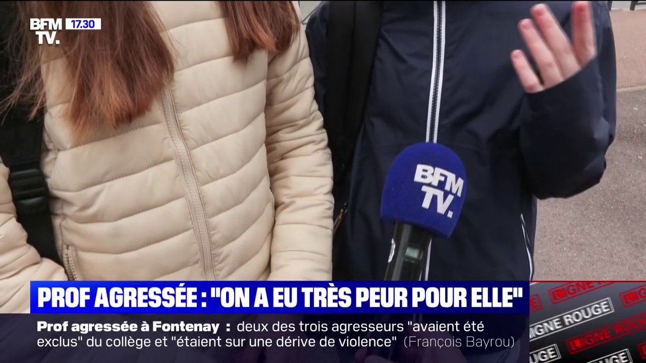 Professeure agressée: "On a eu très peur pour notre prof", des élèves témoignent