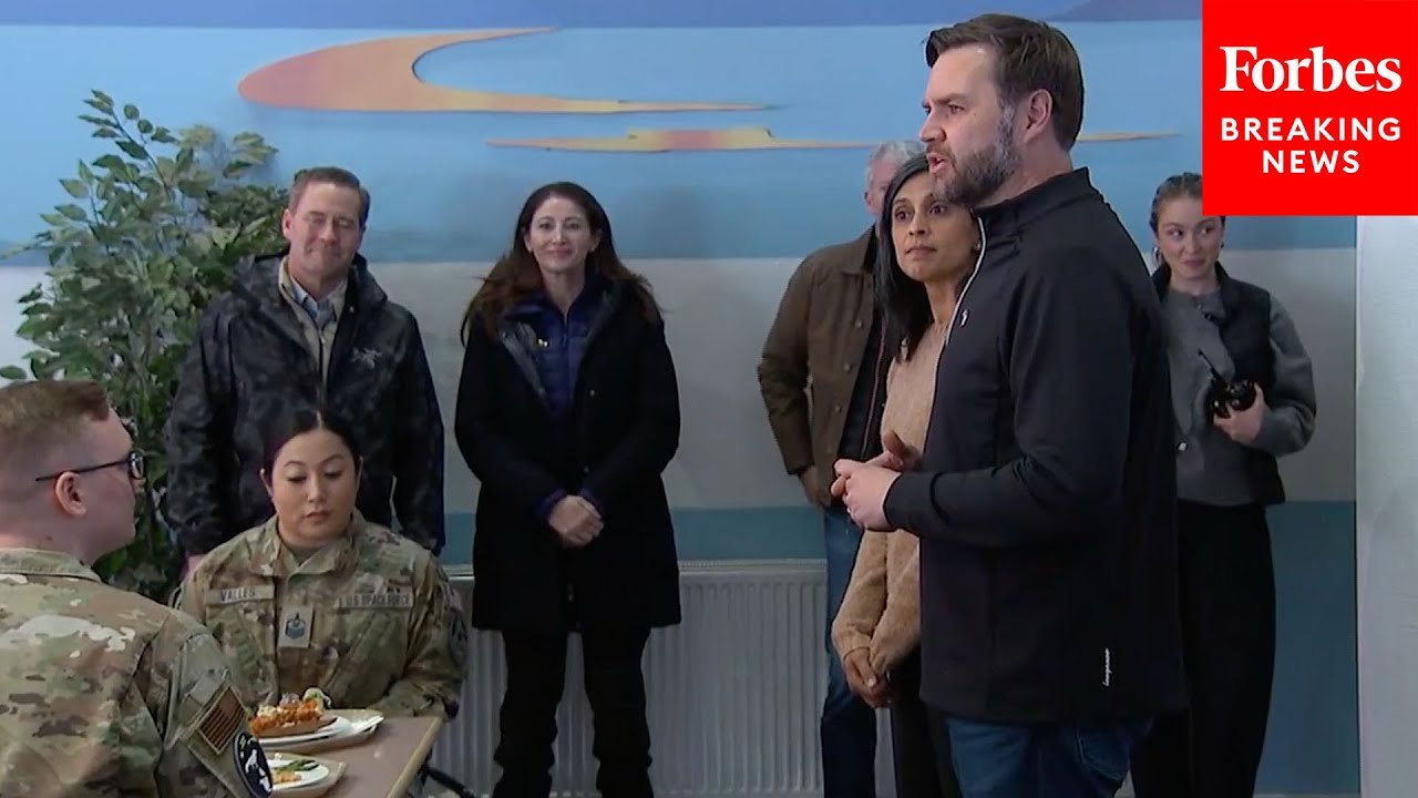 JD Vance Speaks To U.S. Troops In Greenland, Joins Them For Meal