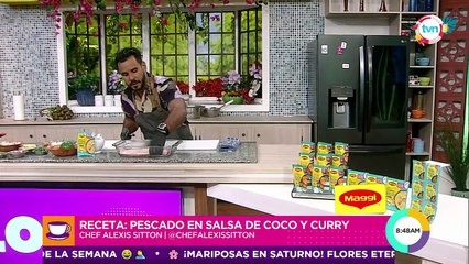 Receta: Pescado en salsa de coco con curry