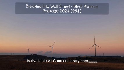 (courseslibrary.com)Breaking Into Wall Street - BIWS Platinum Package 2024 (99$)
