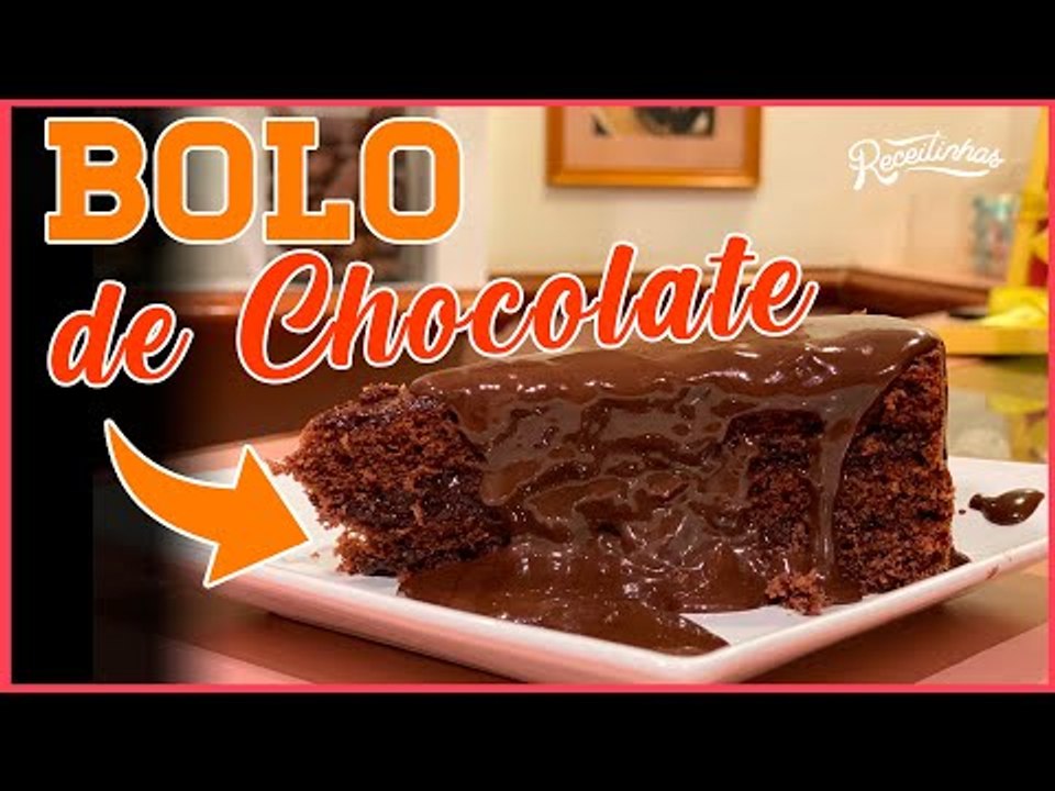 BOLO DE CHOCOLATE MOLHADINHO: RECEITA FÁCIL COM COBERTURA E RECHEIO | RECEITINHAS