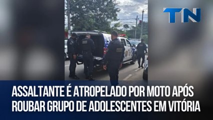 Assaltante é atropelado por moto após roubar grupo de adolescentes em Vitória