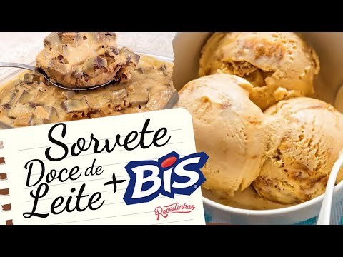 SORVETE CASEIRO DE DOCE DE LEITE COM BIS (OU KITKAT) - RECEITA FÁCIL PARA VENDER | RECEITINHAS