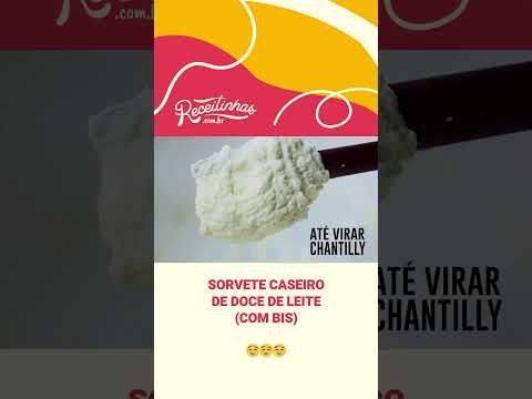 COMO FAZER SORVETE EM CASA COM CREME DE LEITE CREMOSO | RECEITINHAS