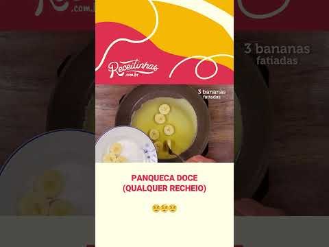 COMO FAZER MASSA DE PANQUECA DOCE DE BANANA COM CHOCOLATE | RECEITINHAS