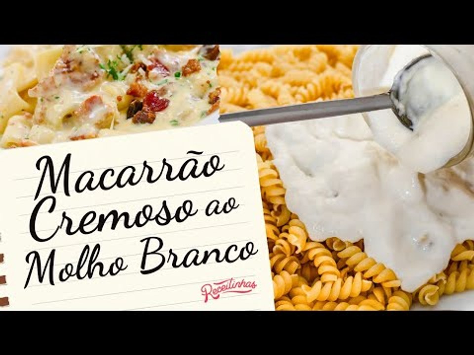 MACARRÃO CREMOSO AO MOLHO BRANCO COM QUEIJO E TOMATE PARA IMPRESSIONAR A FAMÍLIA | RECEITINHAS