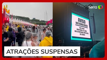 Lollapalooza tem shows interrompidos após alerta de raios e previsão de temporal em São Paulo