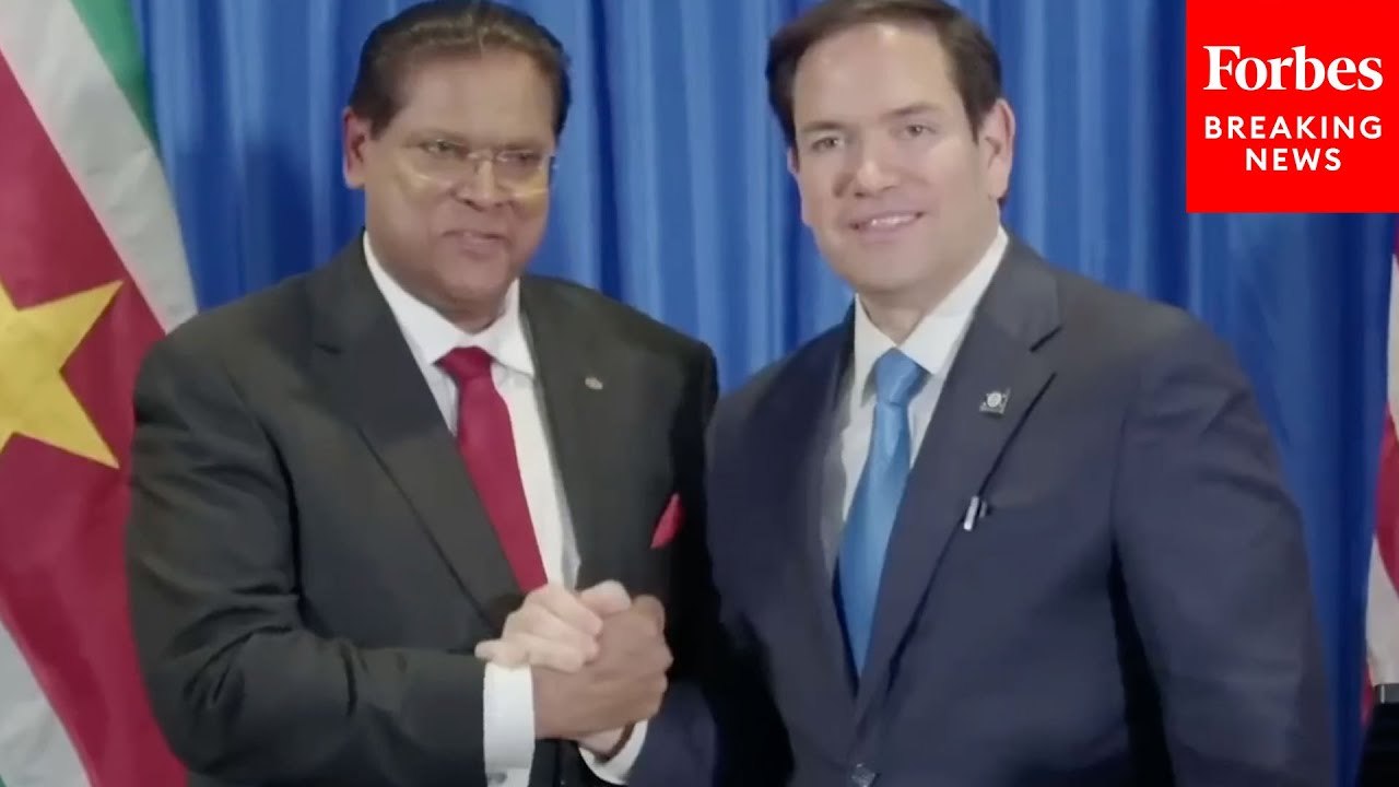 Marco Rubio Holds Press Briefing With Surinamese President Santokhi