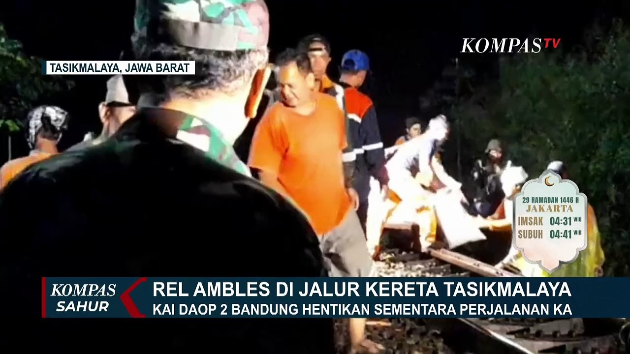 Imbas Jalur Rel Ambles di Tasikmalaya, KAI Daop 2 Bandung Hentikan Sementara Perjalanan Kereta Api