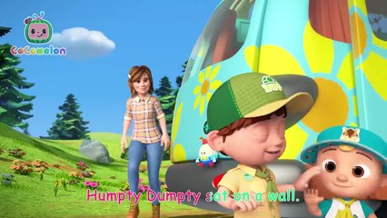 JJ's Humpty Dumpty Outdoor Chase Song! Catch the Toy Egg! 🥚 | CoComelon Nursery Rhymes & Kids Songs