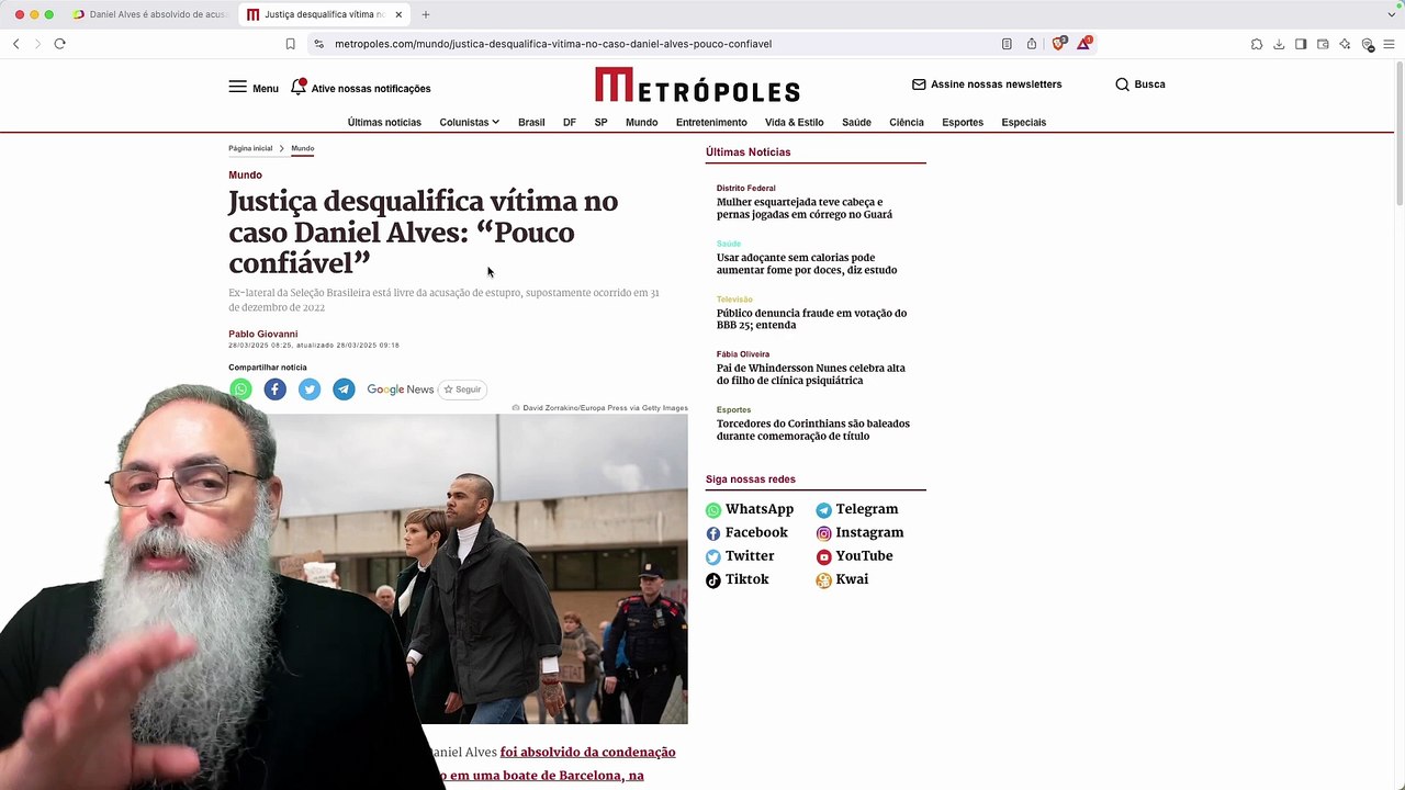 DANIEL ALVES é INOCENTADO de ACUSAÇÃO de ESTUPRO na ESPANHA