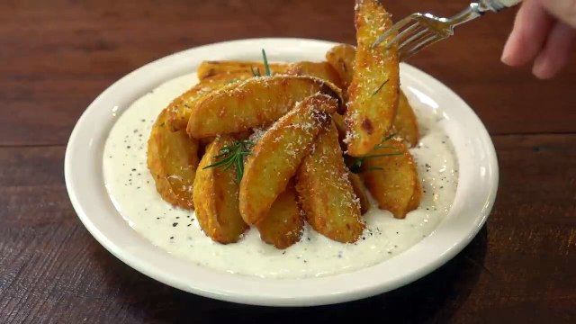크림소스 찍어먹는, 양념 웨지감자 만들기 [노오븐,오븐 2가지방법] Crisp Fried Potatoes, Baked Potatoes with Cream Cheese Dip