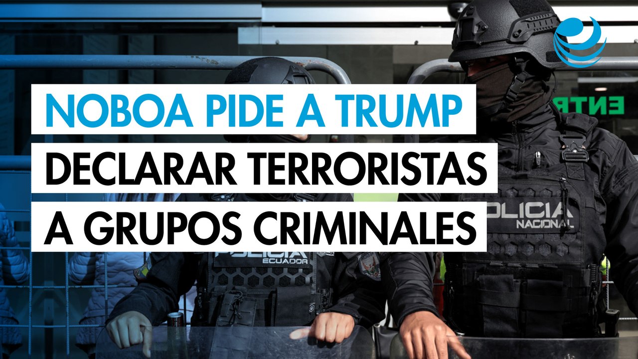 Noboa le pedirá a Trump que declare terroristas a los grupos criminales de Ecuador