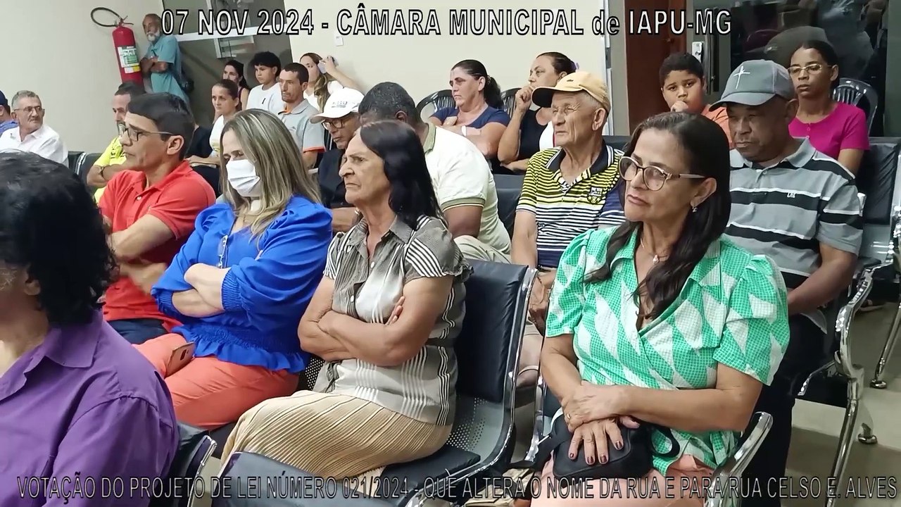 07 NOV 2024 - VOTAÇÃO DO PROJETO DE LEI NÚMERO 021/2024 QUE ALTERA O NOME DA RUA E PARA RUA CELSO EMÍGDYO ALVES