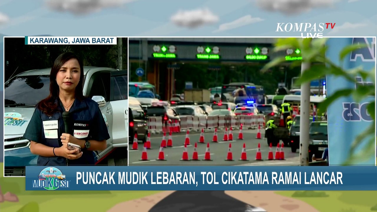 Begini Pantauan Puncak Arus Mudik di Gerbang Tol Cikatama dan Stasiun Gubeng Surabaya
