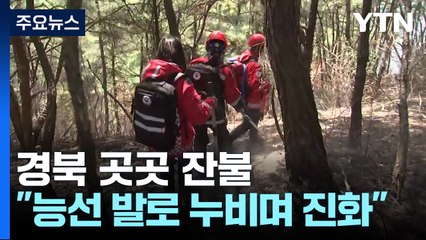 경북 곳곳 잔불..."능선 발로 누비며 잔불 진화" / YTN