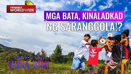Bata, kinaladkad ng kanyang pinalilipad na saranggola?! | Dami Mong Alam, Kuya Kim!