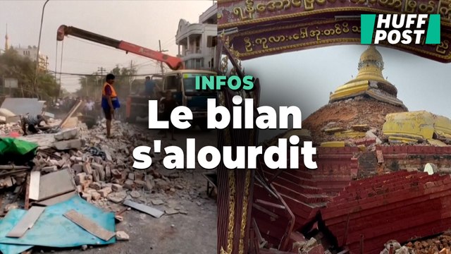 24h après le séisme en Birmanie, un nouveau bilan fait état de plus de 1 000 morts